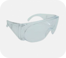 แว่นตานิรภัยเลนส์ใส สวมทับแว่นตาได้